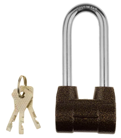 Замок навесной ЗУБР &quot;МАСТЕР&quot; облегченный, дисковый механизм секрета, ключ 7 PIN, удлиненная дужка d-10мм, 60мм 3720-4-01_z01 купить в Магнитогорске