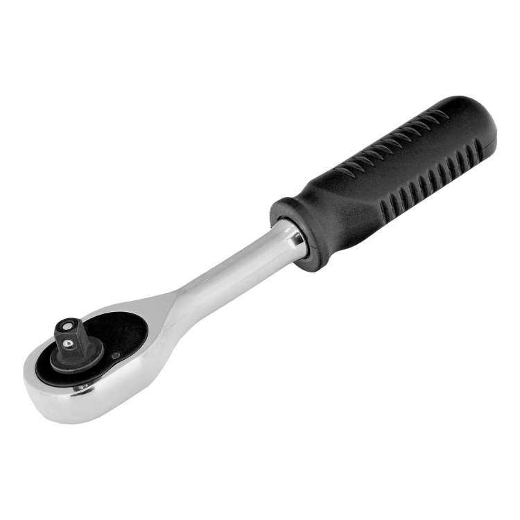 Ключ-трещотка 1/4", 45 зубьев, с быстрым сбросом, CrV, хром// Сибртех 14000 купить в Магнитогорске