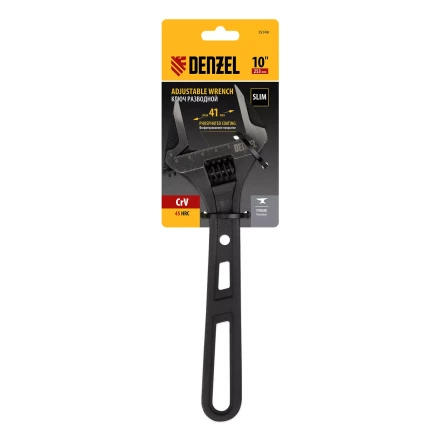 Ключ разводной Denzel 15749, 250 мм, CrV, кованый купить в Магнитогорске
