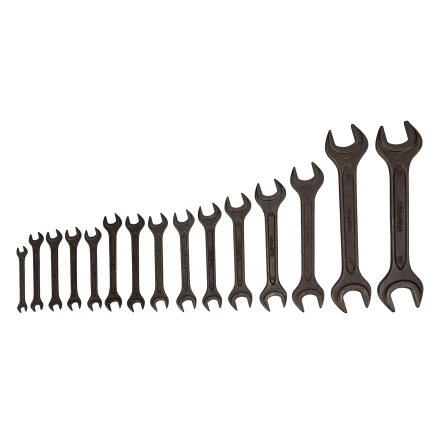 Набор ключей рожковых Сибртех 15235, 6 - 32 мм, 15 шт., CrV, фосфатированные купить в Магнитогорске