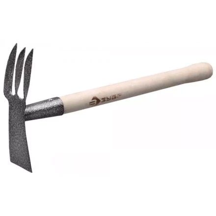 Мотыжка ЗУБР садовая комбинированная, лопатка + 3 зубца 4-39625 купить в Магнитогорске