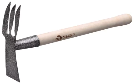 Мотыжка ЗУБР садовая комбинированная, лопатка + 3 зубца 4-39625 купить в Магнитогорске