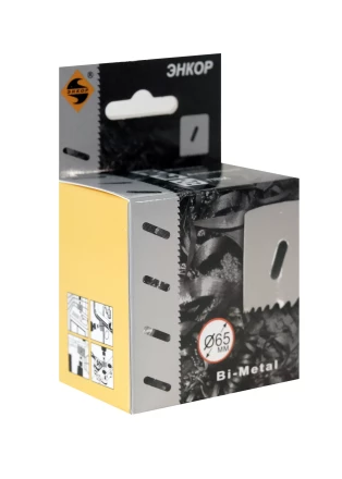 Коронка Bi-Metal Ф65 мм М3 Энкор 24165 купить в Магнитогорске