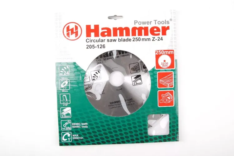 Диск пильный твердосплавный HAMMER Ф250х30мм 24зуб. купить в Магнитогорске