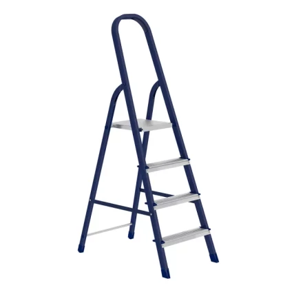 Стремянка 4 ступени стальная оцинкованные ступени СИБРТЕХ 97844 купить в Магнитогорске