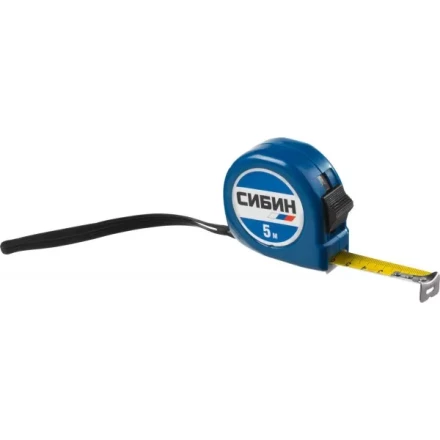Рулетка СИБИН, пластиковый корпус, 5м/19мм 34020-05-19 купить в Магнитогорске