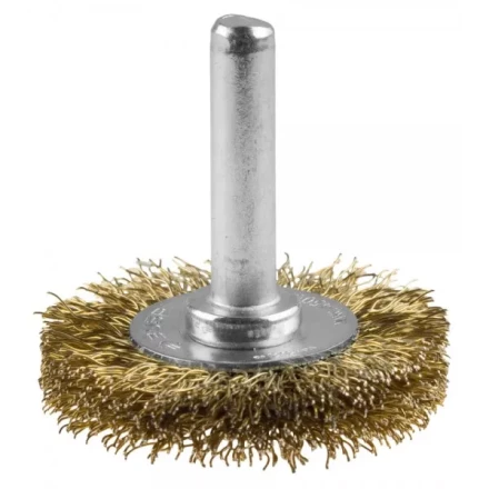 ЗУБР &quot;ЭКСПЕРТ&quot;. Щетка дисковая для дрели, двухрядная, витая латунированная стальная проволока 0,3мм, 75мм 3520-075-2_z01 купить в Магнитогорске