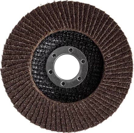Круг шлифовальный ЗУБР &quot;ЭКСПЕРТ&quot; лепестковый торцевой, тип КЛТ 1, зерно-электрокорунд нормальный, P60, 125х22,2мм 36591-125-60 купить в Магнитогорске