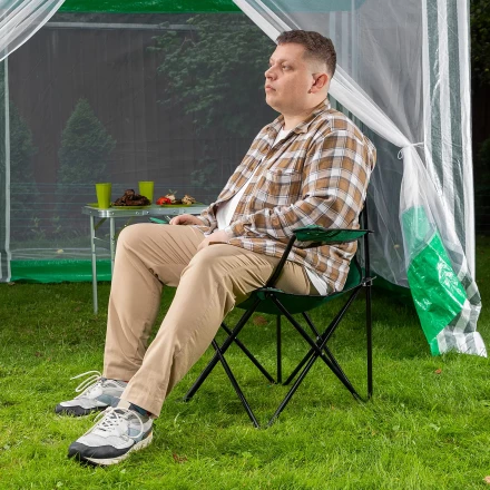 Стул складной с подлокотниками и подстаканником 81 х 51 х 86 см Camping Palisad 69608 купить в Магнитогорске