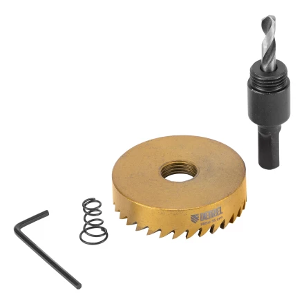 Коронка по металлу HSS, 55 мм, нитридтитановое покрытие Denzel 724118 купить в Магнитогорске