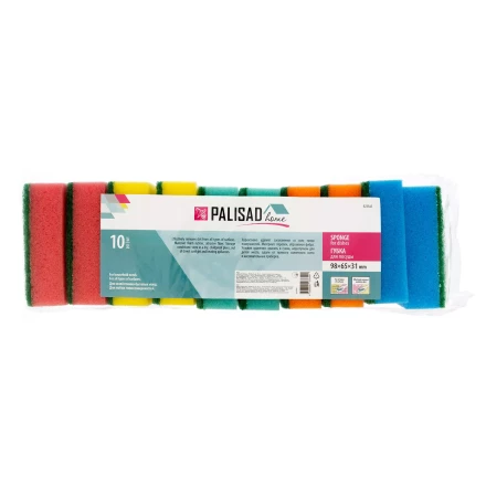 Губки для посуды Optima MAXI, 98 x 65 x 31 мм, 10 шт., Home Palisad 923545 купить в Магнитогорске