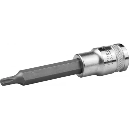 Торцовая бита-головка KRAFTOOL &quot;INDUSTRIE QUALITAT&quot;, удлиненная, материал S2, TORX, сатинированная, 1/2&quot;, Т27 27906-27_z01 купить в Магнитогорске