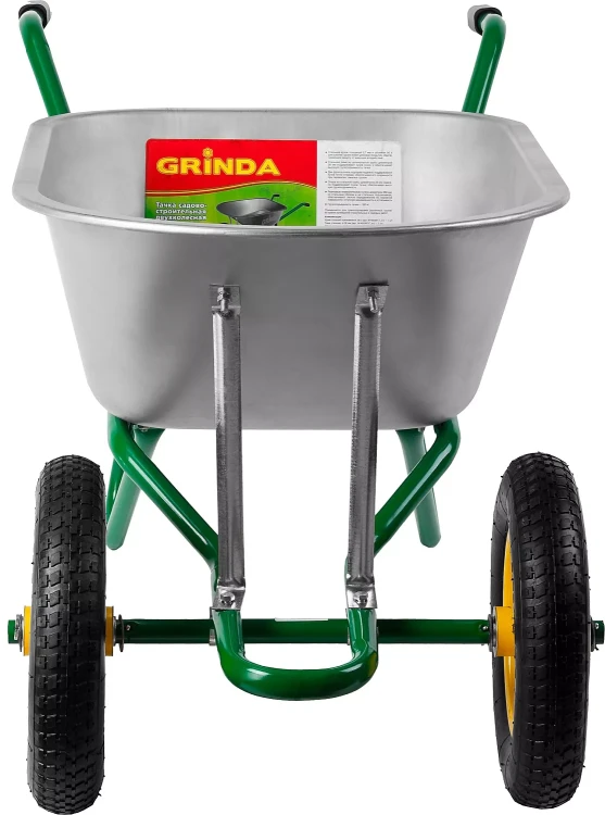 Тачка GRINDA садово-строительная двухколесная, 90 л, грузоподъемность 180 кг 422397_z01 купить в Магнитогорске