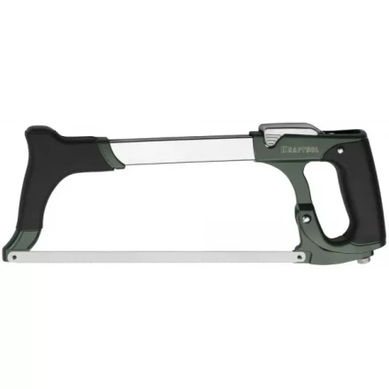 Ножовка по металлу KRAFTOOL GRAND, быстрое рычажное натяжение, биметаллическое полотно, обрезиненные рукоятки, 300 мм 15802_z01 купить в Магнитогорске