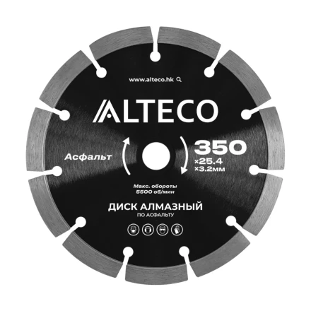 Диск алмазный по асфальту ALTECO 350x25.4x3.2 мм 66485 купить в Магнитогорске