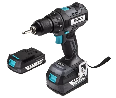 Аккумуляторная дрель TESLA TD18BL KITс кейсом купить в Магнитогорске