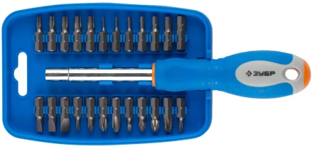 Набор ЗУБР &quot;ЭКСПЕРТ&quot; Отвертка с магнитным битодержателем, биты 25 мм, 25 предметов 25299-H25 купить в Магнитогорске
