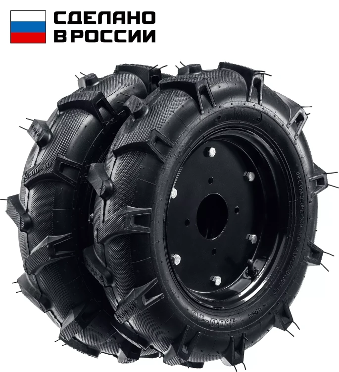 ЗУБР КП-2, 4.00-10, 2 шт., пневматические колеса для мотоблоков (707106-2) купить в Магнитогорске