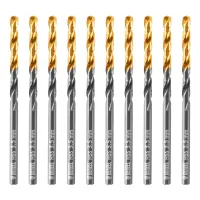Сверло по металлу, 3,5 мм, HSS-Tin, Golden Tip, 10 шт. Denzel 717207
