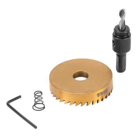 Коронка по металлу HSS, 60 мм, нитридтитановое покрытие Denzel 724119 купить в Магнитогорске