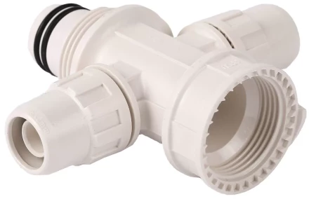 Коллектор ЗУБР &quot;ШиреФит&quot; сборный крестовой &quot;внутренняя резьба - штуцер с гайкой - штуцер с гайкой&quot;, 20мм х 16мм 51518-20-16-20 купить в Магнитогорске