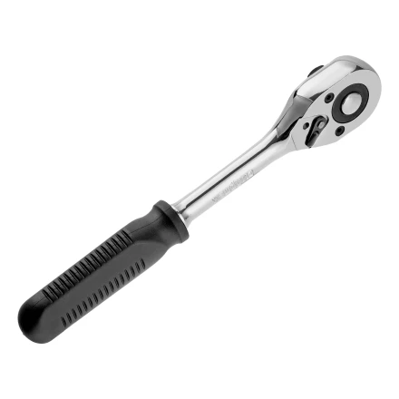 Ключ-трещотка 1/2&quot;, 45 зубьев, с быстрым сбросом, CrV, хром// Сибртех 14004 купить в Магнитогорске