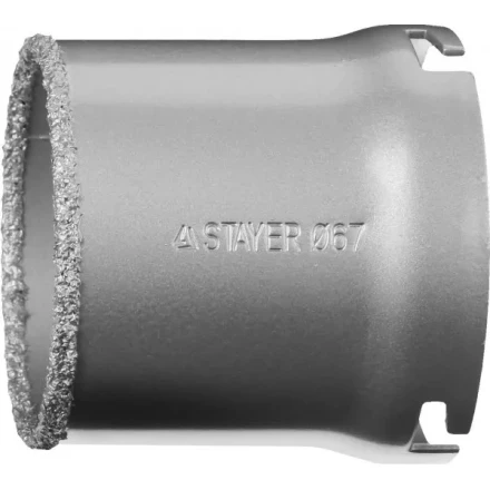 Коронка STAYER &quot;PROFESSIONAL&quot; кольцевая с карбидно-вольфрамовой крошкой, d=67мм 33345-67 купить в Магнитогорске