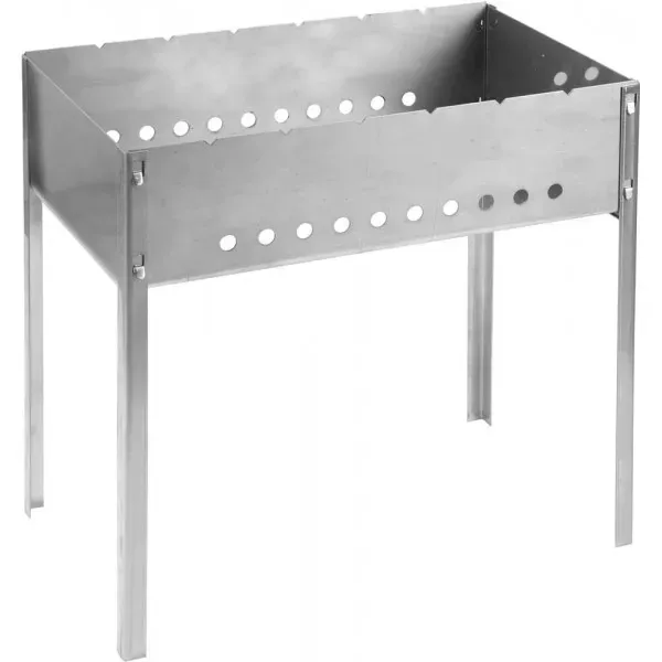 Мангал GRINDA "BARBECUE", нержавеющая сталь, толщина 1,5мм, 500х300х500мм 427784 купить в Магнитогорске