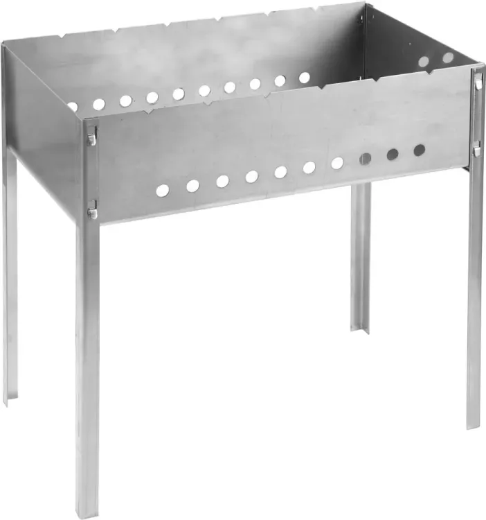Мангал GRINDA "BARBECUE", нержавеющая сталь, толщина 1,5мм, 500х300х500мм 427784 купить в Магнитогорске