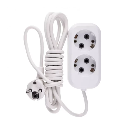 Удлинитель бытовой серия УХз-10-203 с заземлением 3 м 2 розетки 10 А Denzel 95961 купить в Магнитогорске