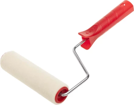 МИДИ-валик ЗУБР ЭКСПЕРТ &quot;ВЕЛЮР&quot;, 100% шерсть, ворс 4мм, ручка 6мм, d=32/150мм 03535-15 купить в Магнитогорске