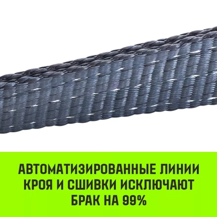 Трос буксировочный динамический HITCH PROF Лента масса авто 17 т разрывная 5 т 6 м 2 скобы (SZ071508) купить в Магнитогорске
