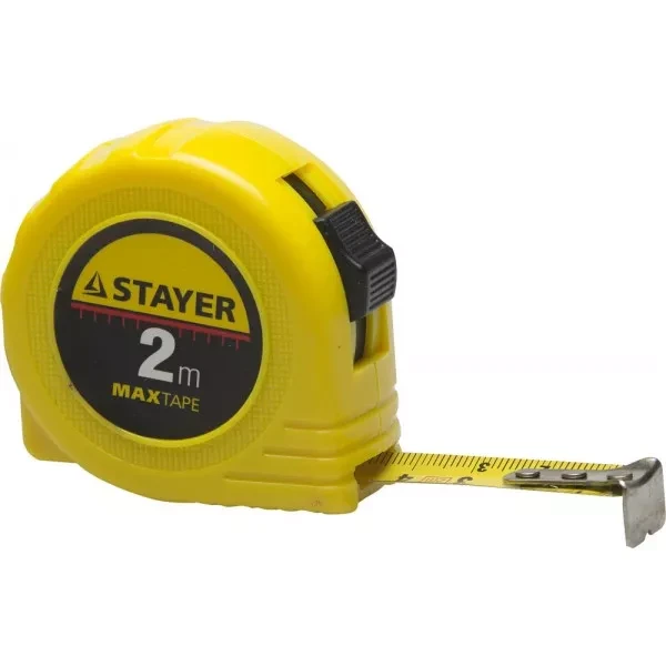 Рулетка STAYER "МASTER" "MaxTape", пластиковый корпус, 2м/16мм 34014-02-16 купить в Магнитогорске