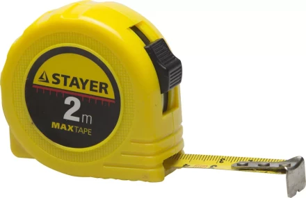 Рулетка STAYER &quot;МASTER&quot; &quot;MaxTape&quot;, пластиковый корпус, 2м/16мм 34014-02-16 купить в Магнитогорске