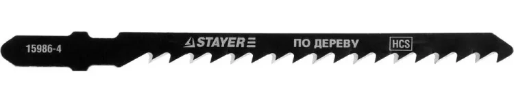 Полотна STAYER "PROFI", T244D, для эл/лобзика, HCS, по дереву, ДВП, ДСП, фигур. рез, EU-хвост., шаг 4мм, 75мм, 2шт 15986-4_z01 купить в Магнитогорске
