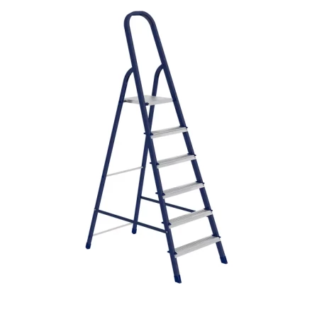 Стремянка 6 ступеней стальная оцинкованные ступени СИБРТЕХ 97846 купить в Магнитогорске