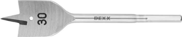 Сверло по дереву перовое, шестигранный хвостовик, DEXX 2945-30, d=30мм 2945-30 купить в Магнитогорске