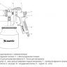 Пневматический краскопульт с нижним бачком V=1,0 л + сопла  диаметром 1.2, 1.5 и 1.8 мм  MATRIX 57316 купить в Магнитогорске