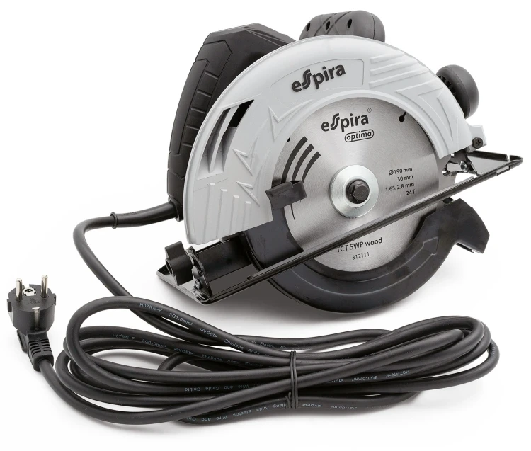 Пила циркулярная ESPIRA CSI-190A (ф190 мм, 220-240В,50/60 Гц, мощность 1250 Вт, 5000 об/мин), 401251 купить в Магнитогорске