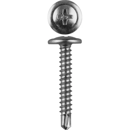 Саморезы ЗУБР с прессшайбой и сверлом по листовому металлу до 2мм, PH2, 4,2х41мм, ТФ0, 4000шт 4-300210-42-041 купить в Магнитогорске