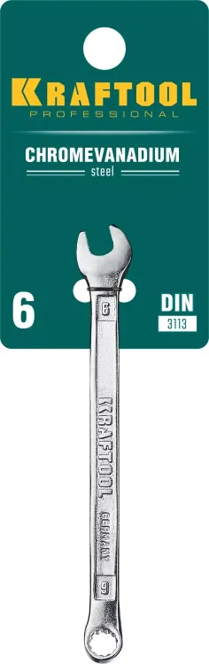 Ключи комбинированные KRAFTOOL, Cr-V, DIN 3113 27079-06 купить в Магнитогорске