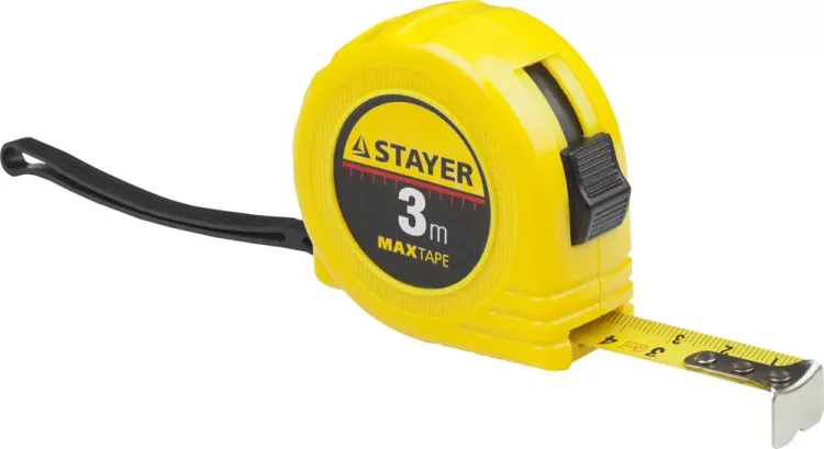 Рулетка STAYER "МASTER" "MaxTape", пластиковый корпус, 3м/16мм 34014-03-16 купить в Магнитогорске