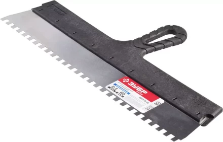 Шпатель ЗУБР &quot;МАСТЕР&quot; ФАСАДНЫЙ, нержавеющее полотно, 450мм, зуб 8х8мм 10078-45-08 купить в Магнитогорске