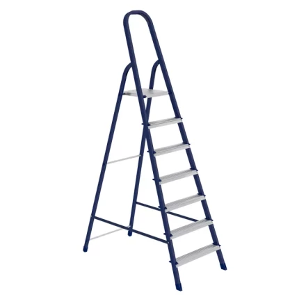 Стремянка 7 ступеней стальная оцинкованные ступени СИБРТЕХ 97847 купить в Магнитогорске