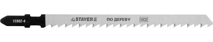 Полотна STAYER "PROFI", T301CD, для эл/лобзика, HCS, по дереву, EU-хвост., шаг 4мм, 100мм, 2шт 15982-4_z01 купить в Магнитогорске