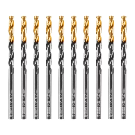 Сверло по металлу, 4,2 мм, HSS-Tin, Golden Tip, 10 шт. Denzel 717210 купить в Магнитогорске