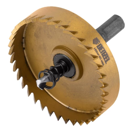 Коронка по металлу HSS, 65 мм, нитридтитановое покрытие Denzel 724121 купить в Магнитогорске