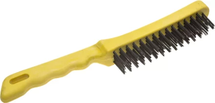 Щетка STAYER &quot;MASTER&quot; проволочная стальная с пластмассовой ручкой, 4 ряда 35015-4 купить в Магнитогорске