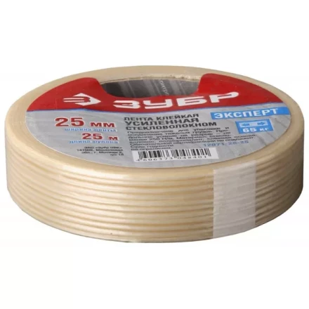 Лента ЗУБР &quot;ЭКСПЕРТ&quot; клеящая однонаправленная, усиленная стекловолокном, 12мм х 50м 12071-12-50 купить в Магнитогорске