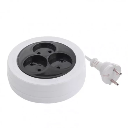 Удлинитель электрический бытовой рулетка 5 м 3 розетки 6 А тип УХ-6 Россия Сибртех 95904 купить в Магнитогорске